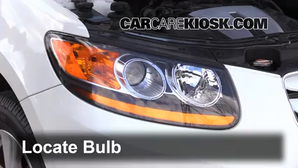 2010 Hyundai Santa Fe SE 3.5L V6 Lights Highbeam (replace bulb)